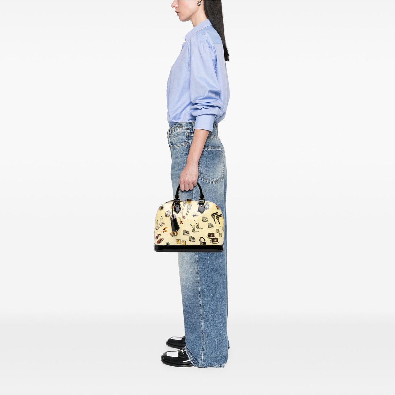 Louis Vuitton Monogram Vernis Stickers Alma PM Bruin