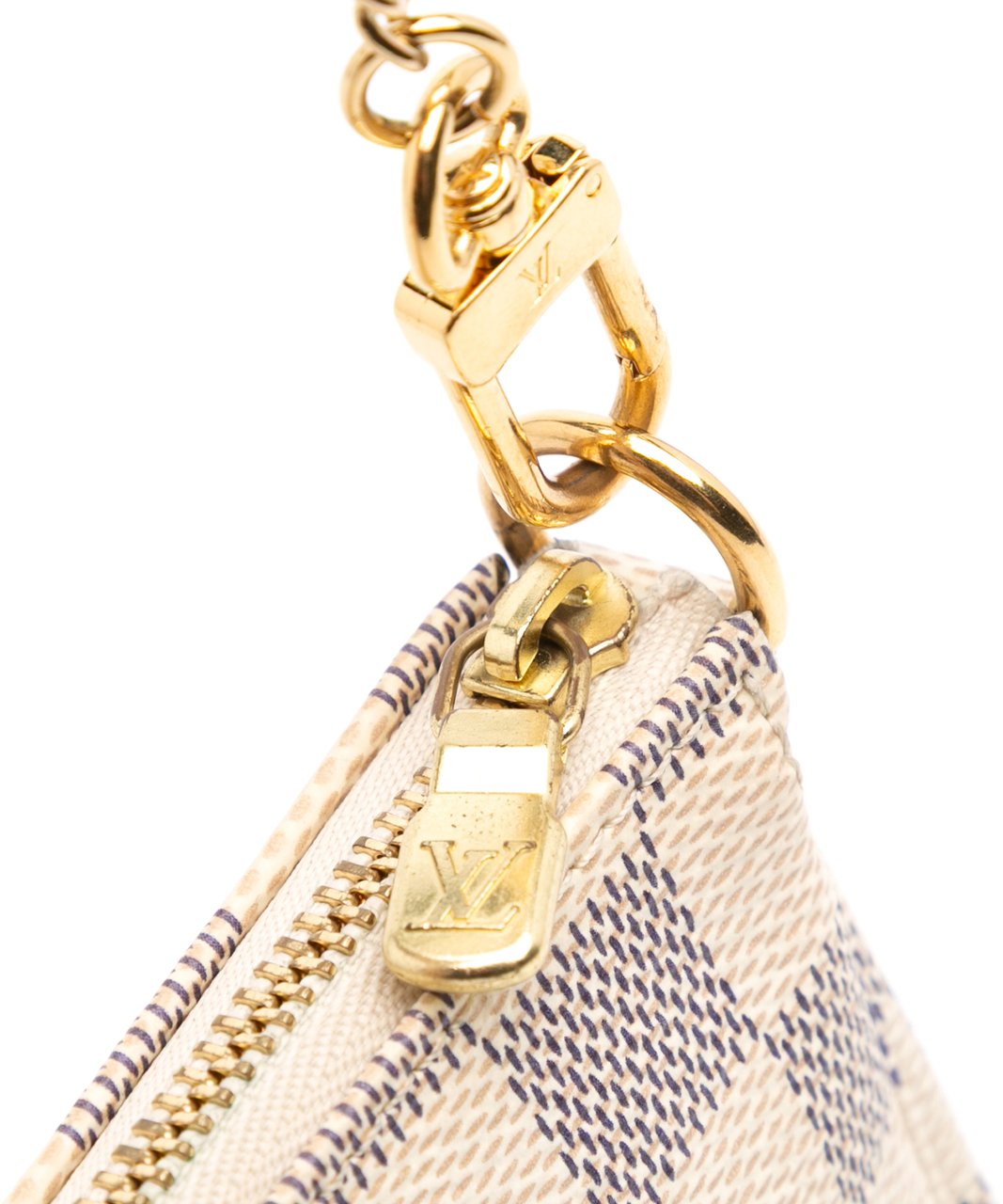 Louis Vuitton Damier Azur Mini Pochette Accessoires Wit