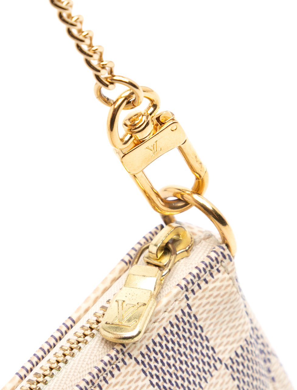 Louis Vuitton Damier Azur Mini Pochette Accessoires Wit