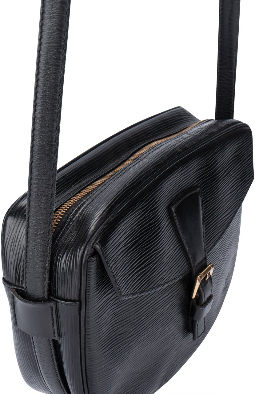 Louis Vuitton Louis Vuitton Noir Epi Leather Jeune Fille MM Crossbody Bag Zwart