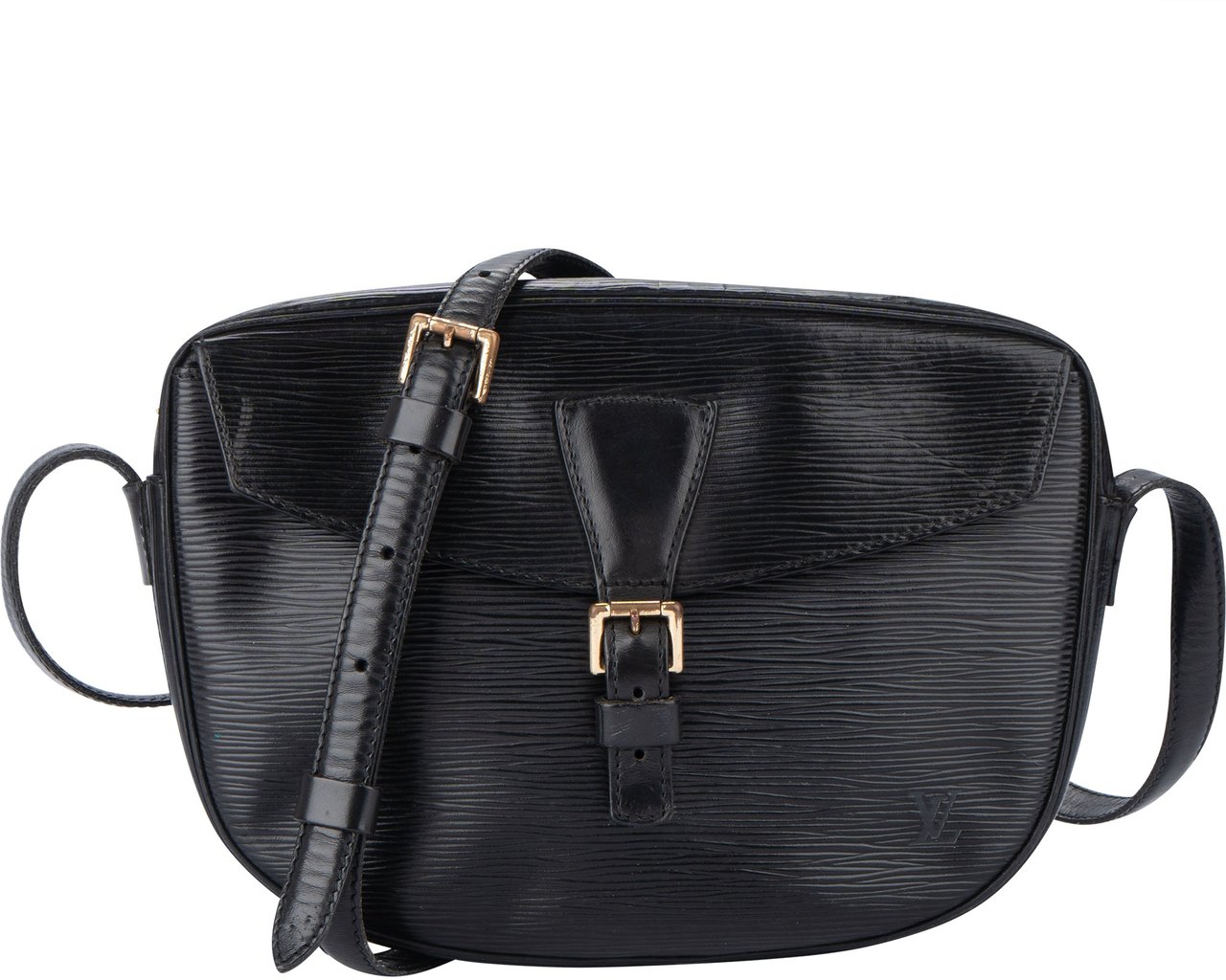 Louis Vuitton Louis Vuitton Noir Epi Leather Jeune Fille MM Crossbody Bag Zwart