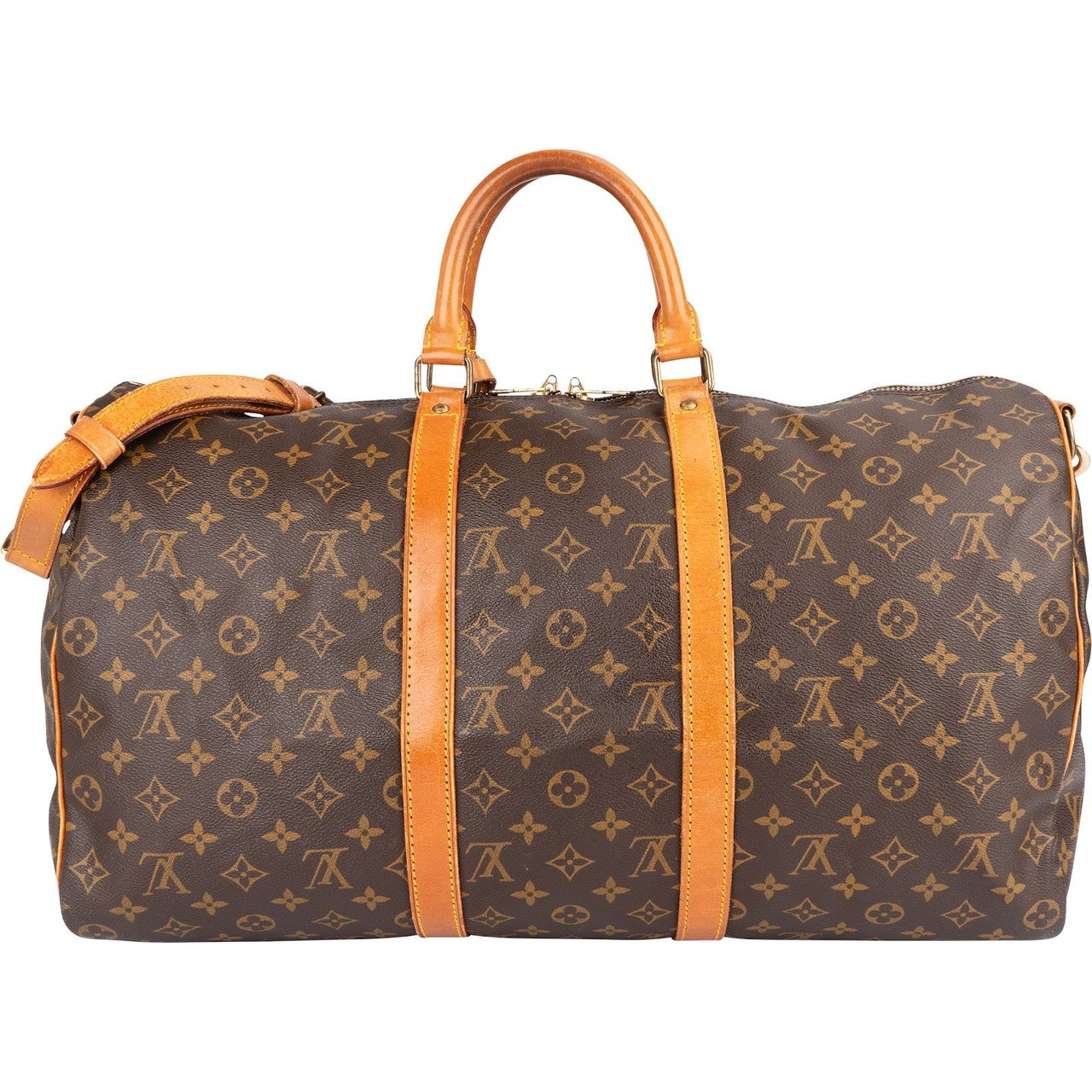 Louis Vuitton Louis Vuitton Monogram Canvas Keepall 50 Bandoulière Travel Bag Bruin