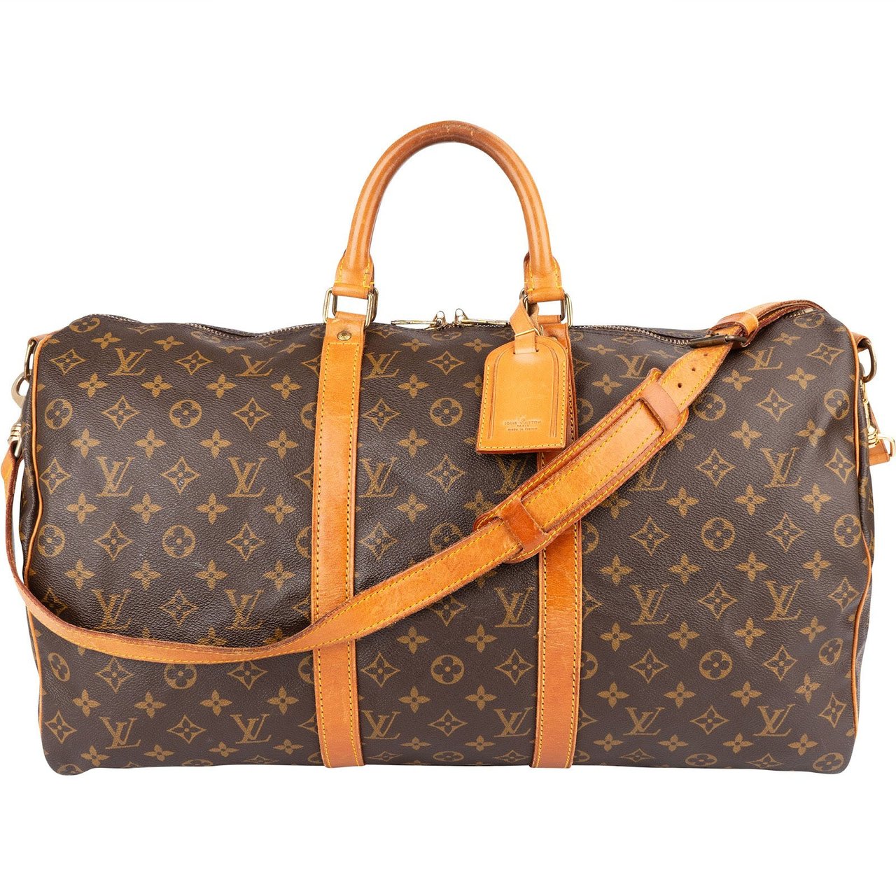 Louis Vuitton Louis Vuitton Monogram Canvas Keepall 50 Bandoulière Travel Bag Bruin