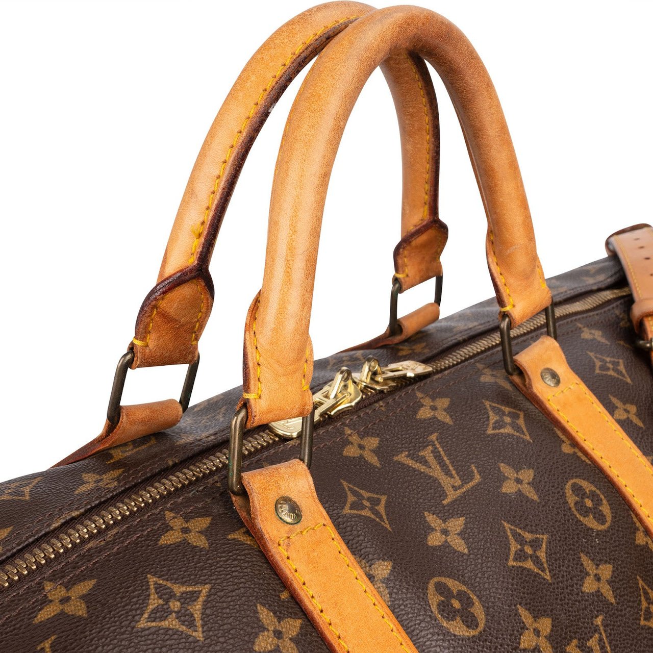 Louis Vuitton Louis Vuitton Monogram Canvas Keepall 60 Bandoulière Travel Bag Bruin
