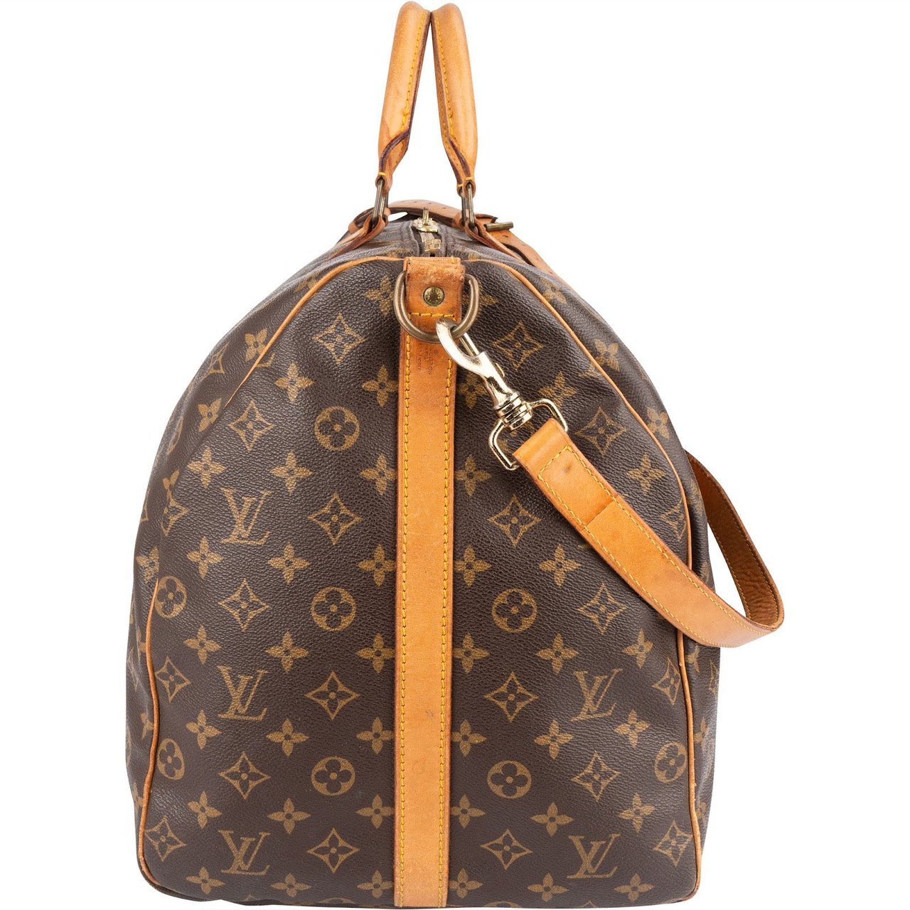 Louis Vuitton Louis Vuitton Monogram Canvas Keepall 60 Bandoulière Travel Bag Bruin