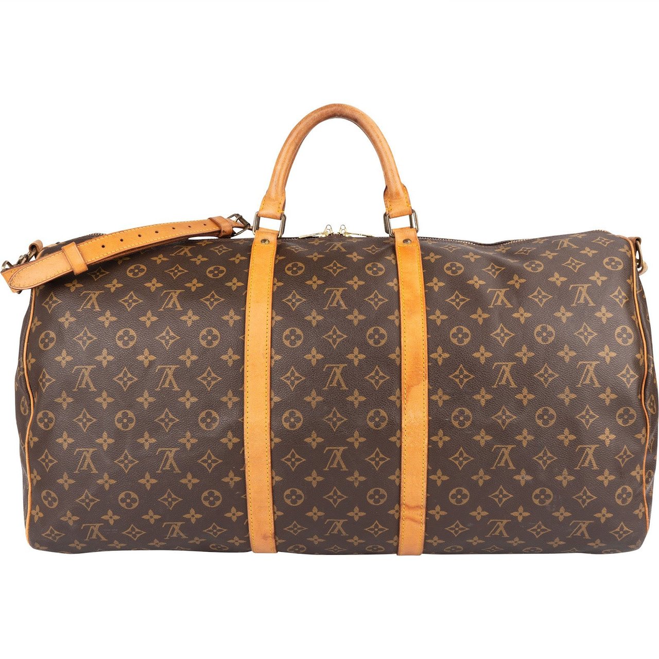 Louis Vuitton Louis Vuitton Monogram Canvas Keepall 60 Bandoulière Travel Bag Bruin