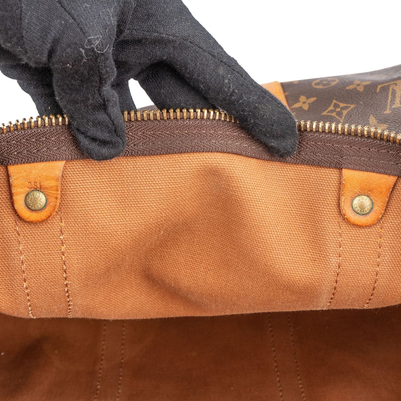 Louis Vuitton Louis Vuitton Monogram Canvas Keepall 60 Bandoulière Travel Bag Bruin