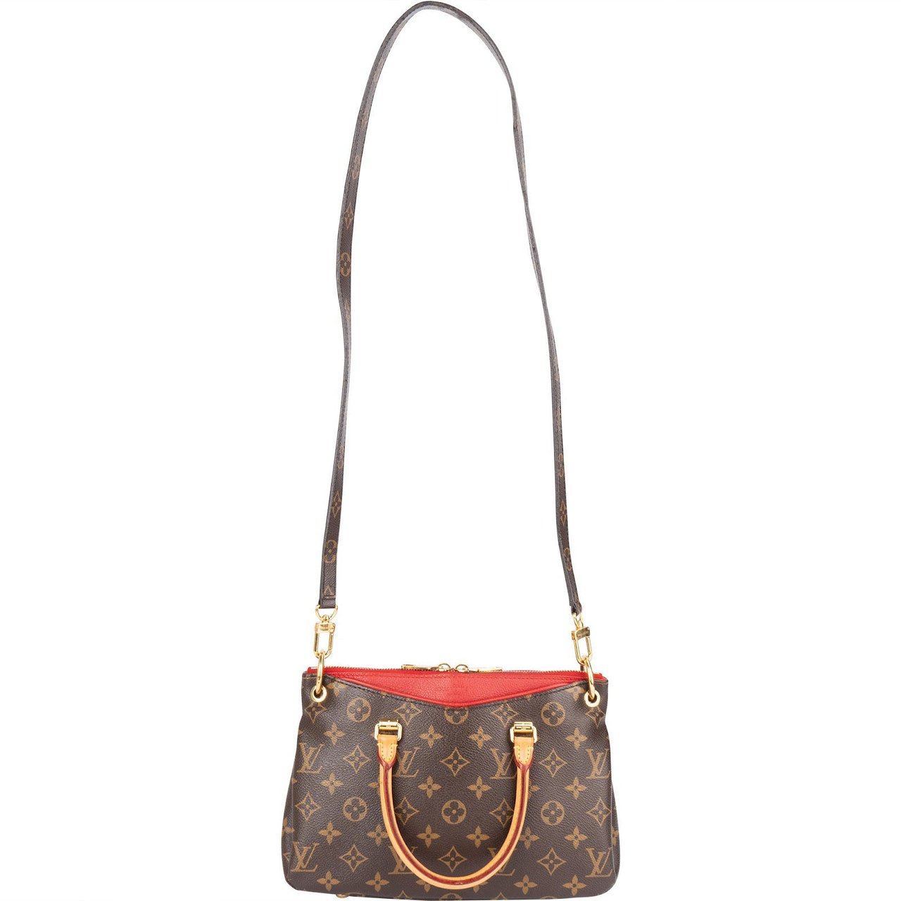 Louis Vuitton Louis Vuitton Monogram Canvas Pallas BB Handbag Bruin