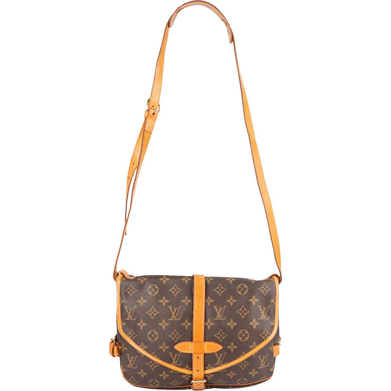 Louis Vuitton Louis Vuitton Monogram Canvas Saumur 30 Crossbody Bag Bruin