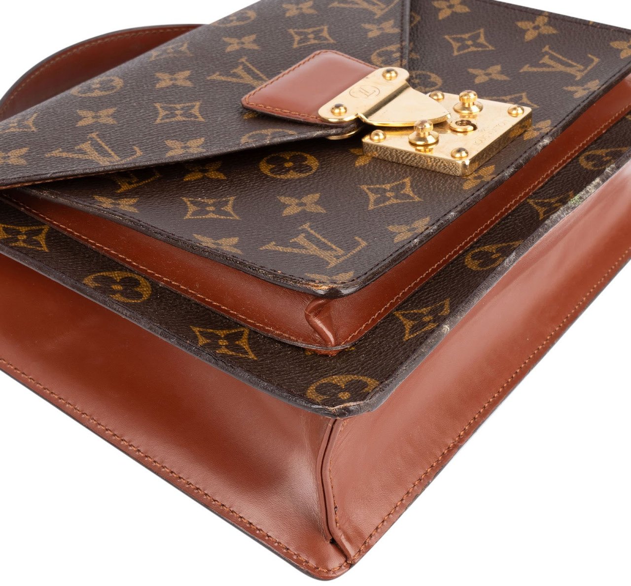 Louis Vuitton Louis Vuitton Monogram Canvas Monceau Handbag Bruin
