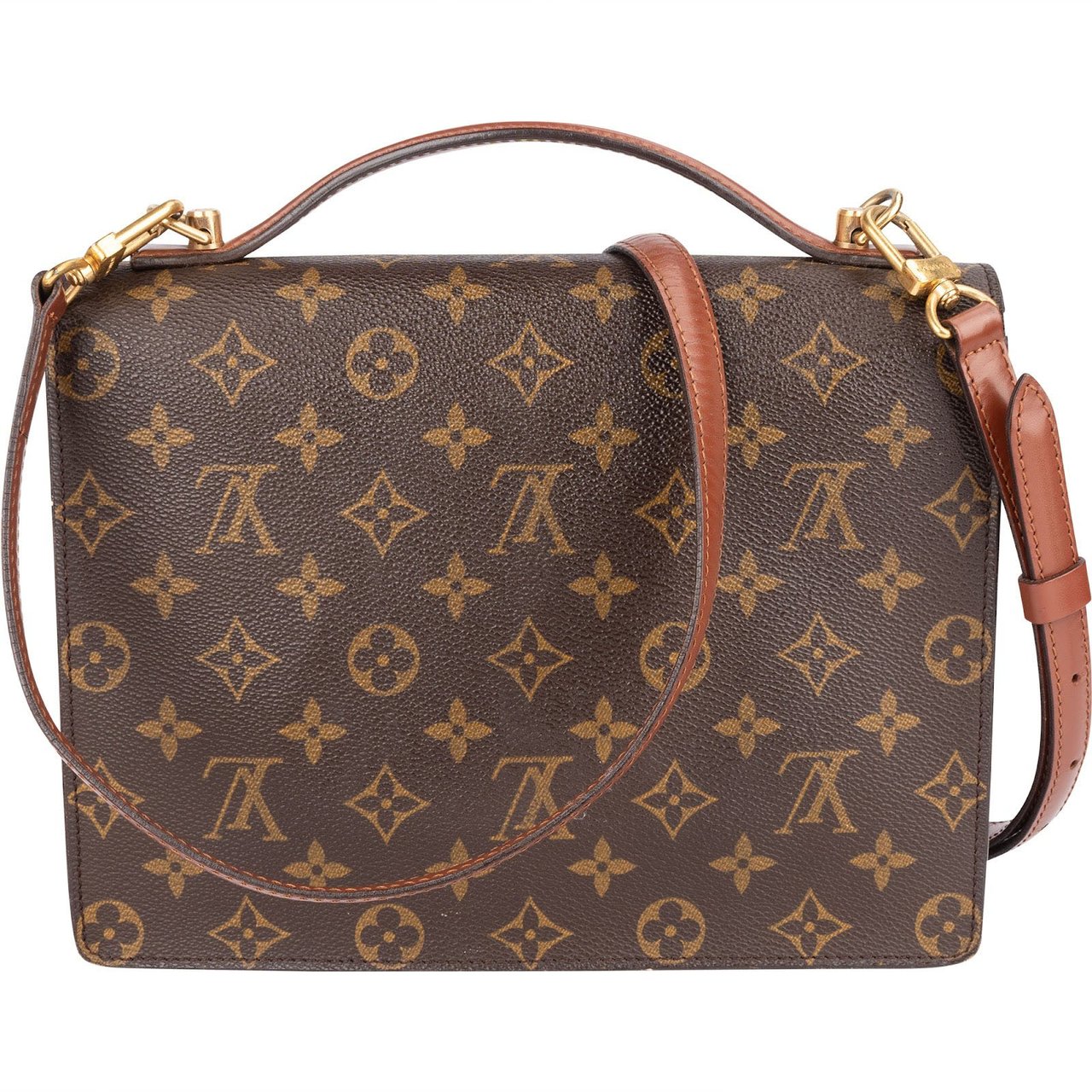 Louis Vuitton Louis Vuitton Monogram Canvas Monceau Handbag Bruin