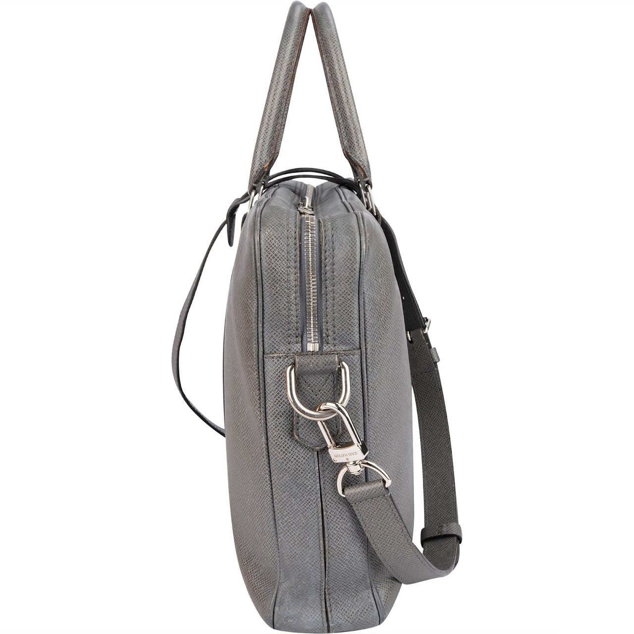 Louis Vuitton Louis Vuitton Grey Taiga Leather Porte-Documents Voyage Handbag Donkergrijs