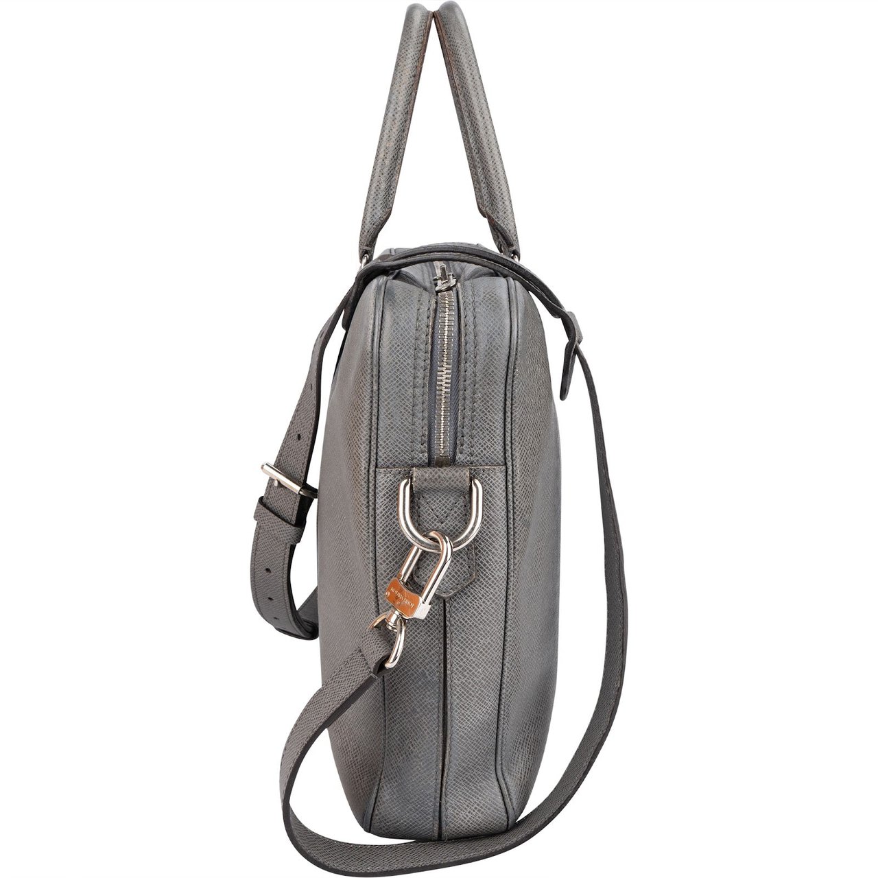 Louis Vuitton Louis Vuitton Grey Taiga Leather Porte-Documents Voyage Handbag Donkergrijs