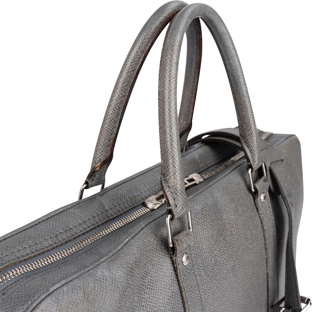 Louis Vuitton Louis Vuitton Grey Taiga Leather Porte-Documents Voyage Handbag Donkergrijs