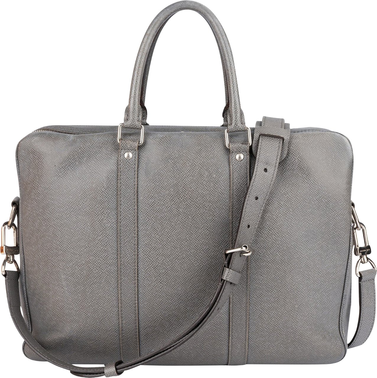 Louis Vuitton Louis Vuitton Grey Taiga Leather Porte-Documents Voyage Handbag Donkergrijs