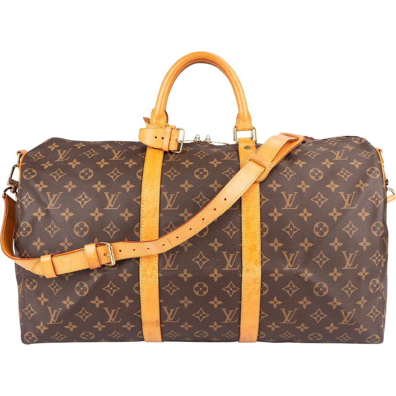 Louis Vuitton Louis Vuitton Monogram Canvas Keepall 50 Bandoulière Travel Bag Bruin