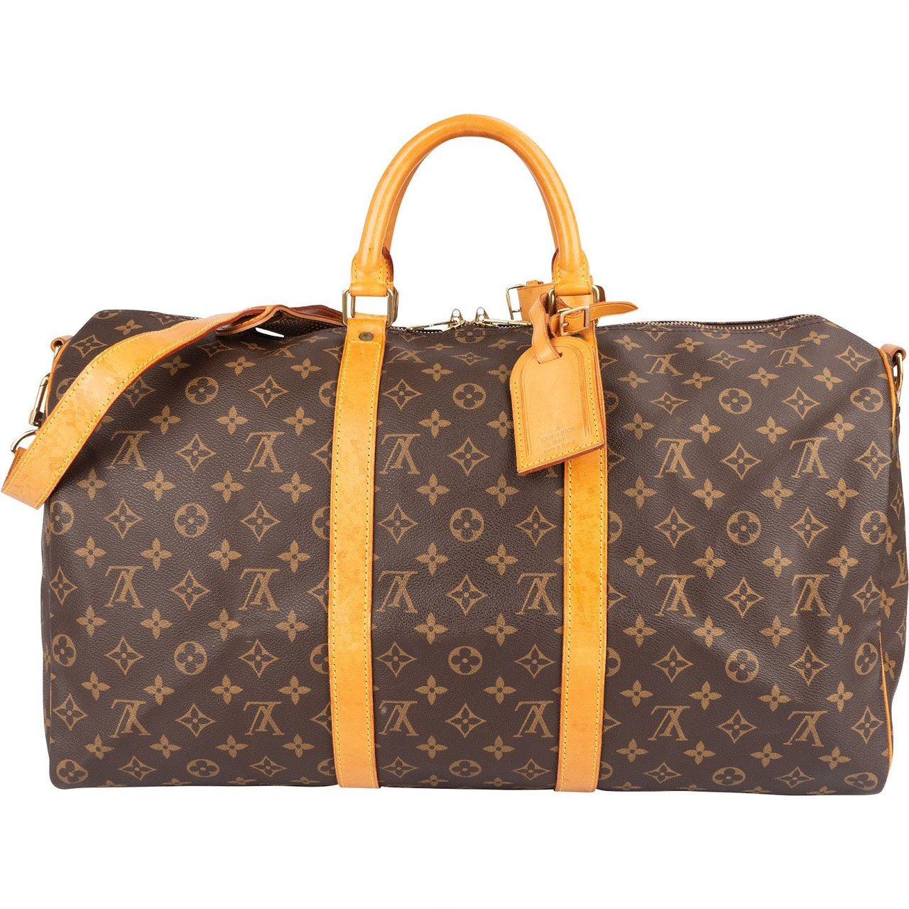 Louis Vuitton Louis Vuitton Monogram Canvas Keepall 50 Bandoulière Travel Bag Bruin