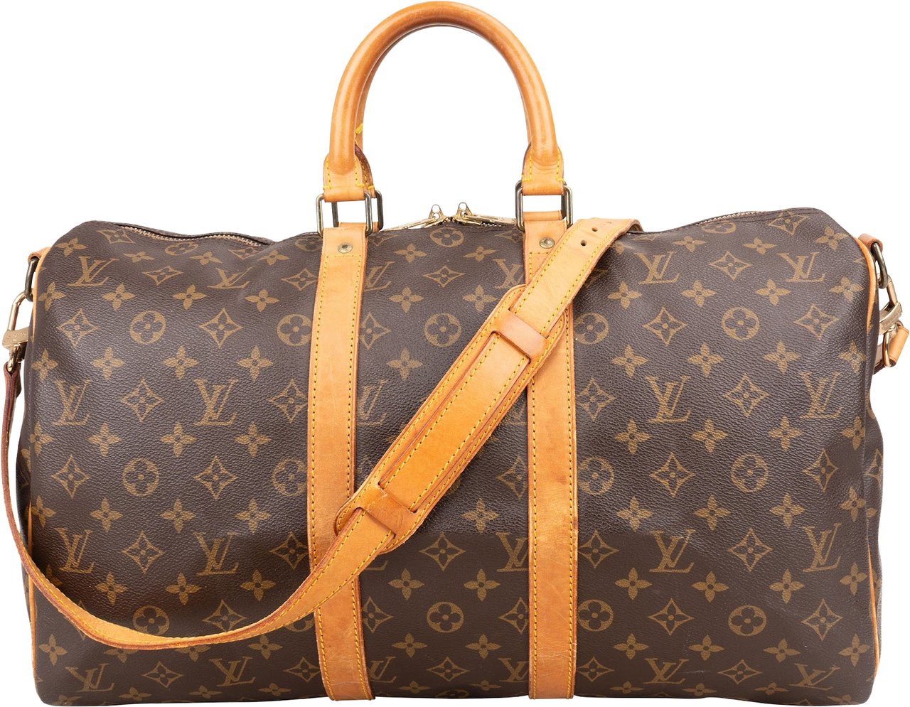 Louis Vuitton Louis Vuitton Monogram Canvas Keepall 45 Bandoulière Travel Bag Bruin