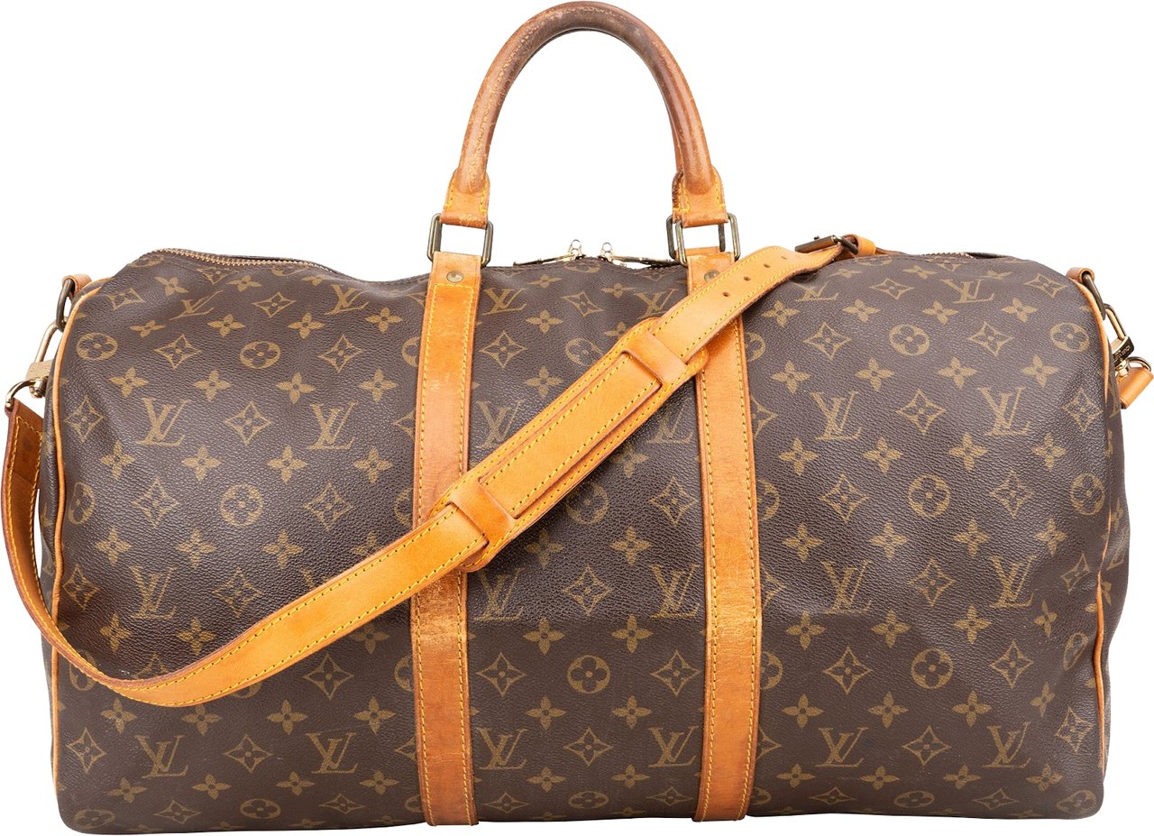 Louis Vuitton Louis Vuitton Monogram Canvas Keepall 50 Bandoulière Travel Bag Bruin