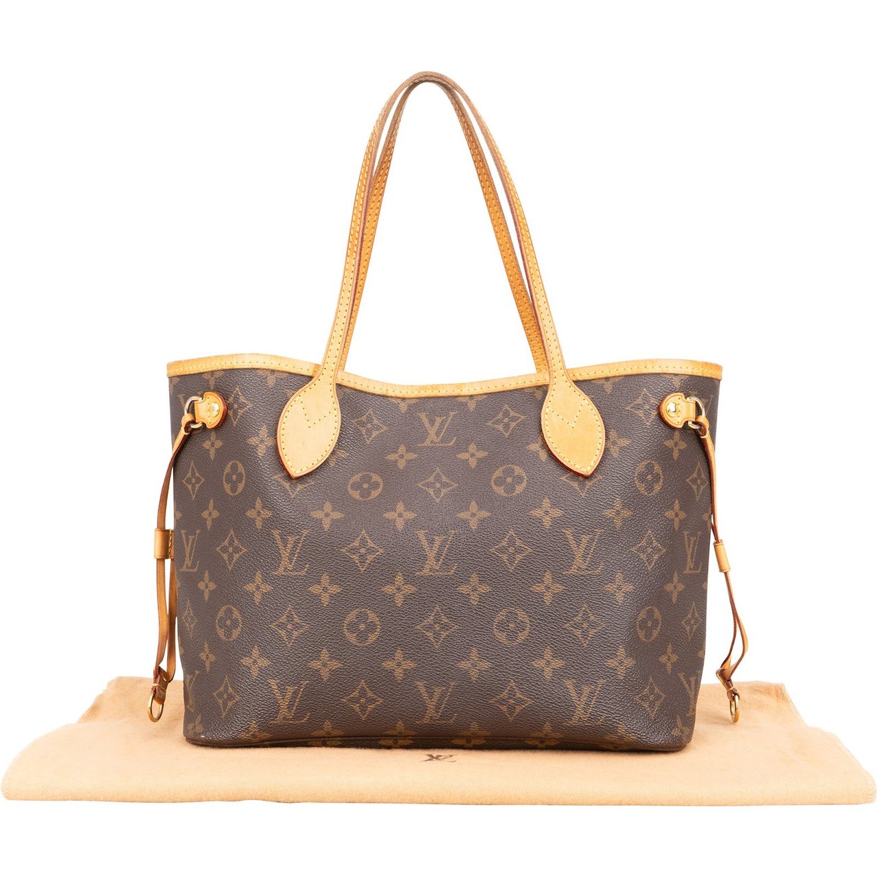 Louis Vuitton Louis Vuitton Monogram Canvas Neverfull PM Handbag Bruin