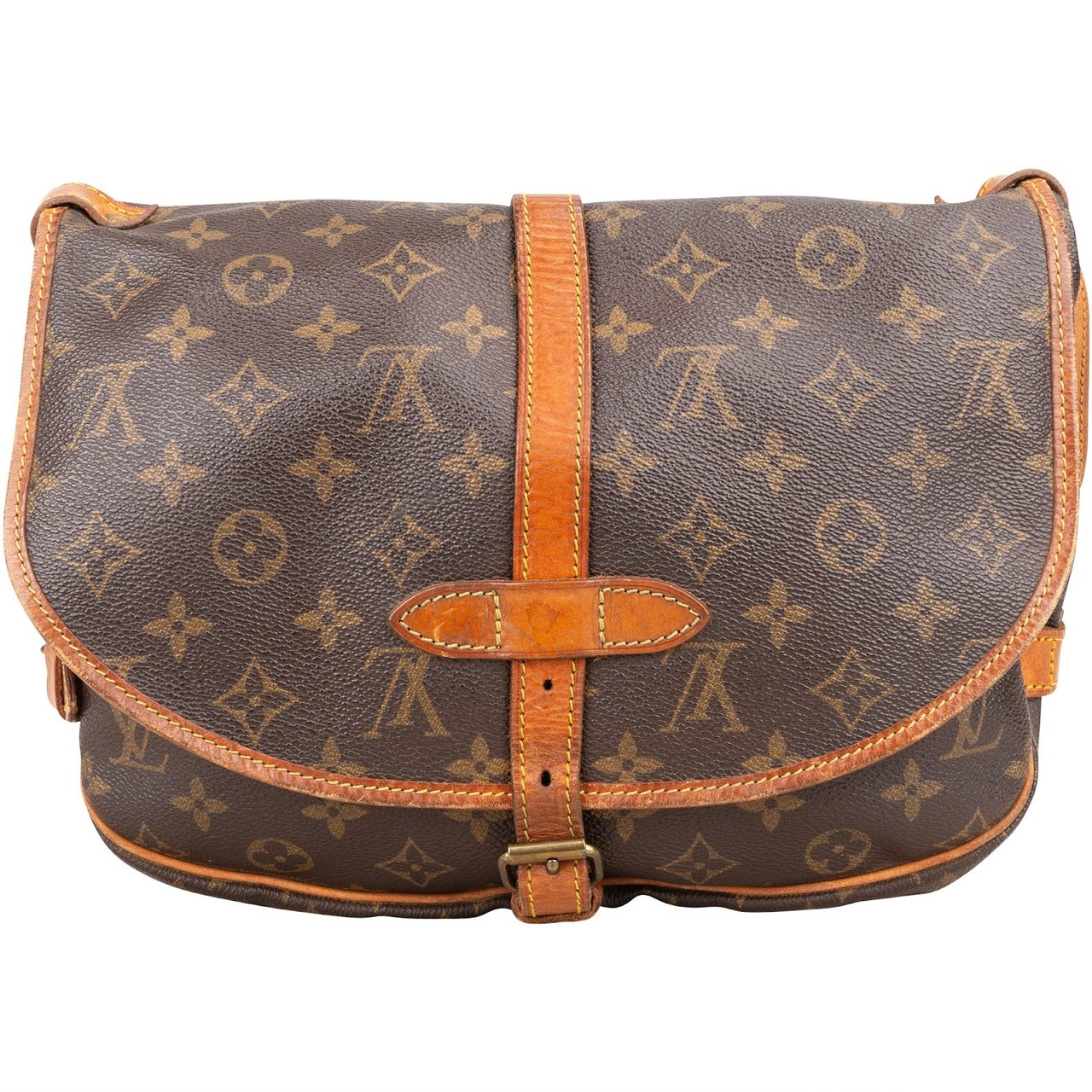 Louis Vuitton Louis Vuitton Monogram Canvas Saumur 30 Crossbody Bag Bruin