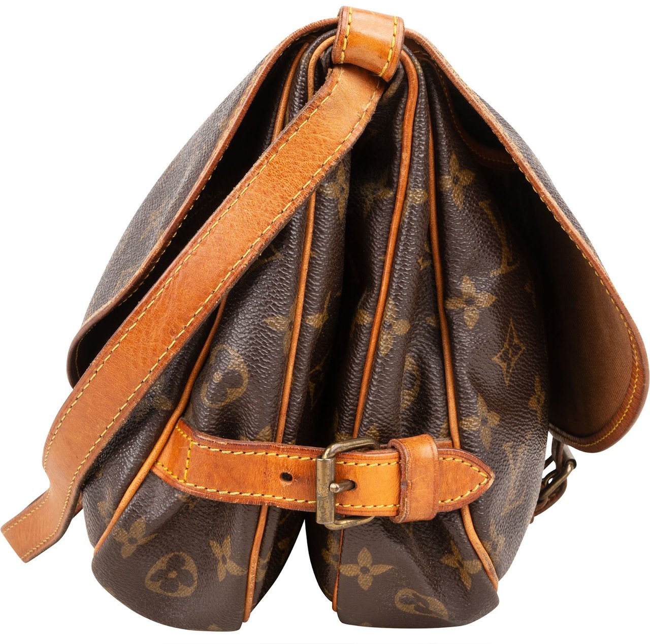 Louis Vuitton Louis Vuitton Monogram Canvas Saumur 30 Crossbody Bag Bruin