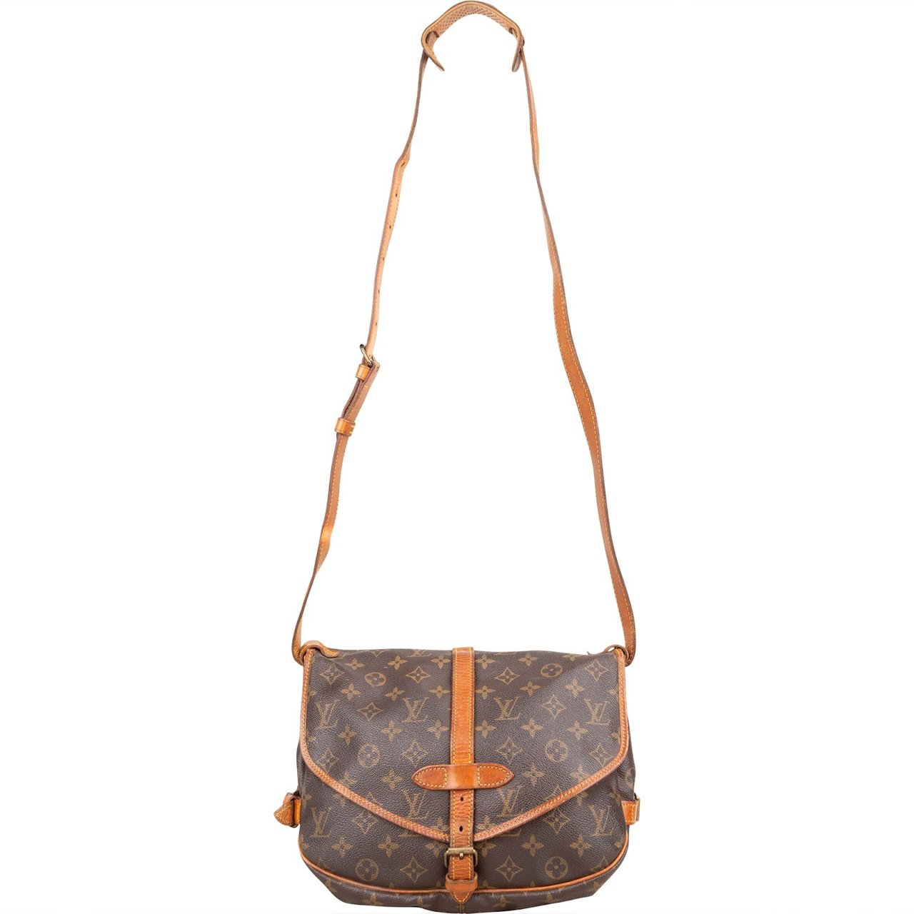 Louis Vuitton Louis Vuitton Monogram Canvas Saumur 30 Crossbody Bag Bruin