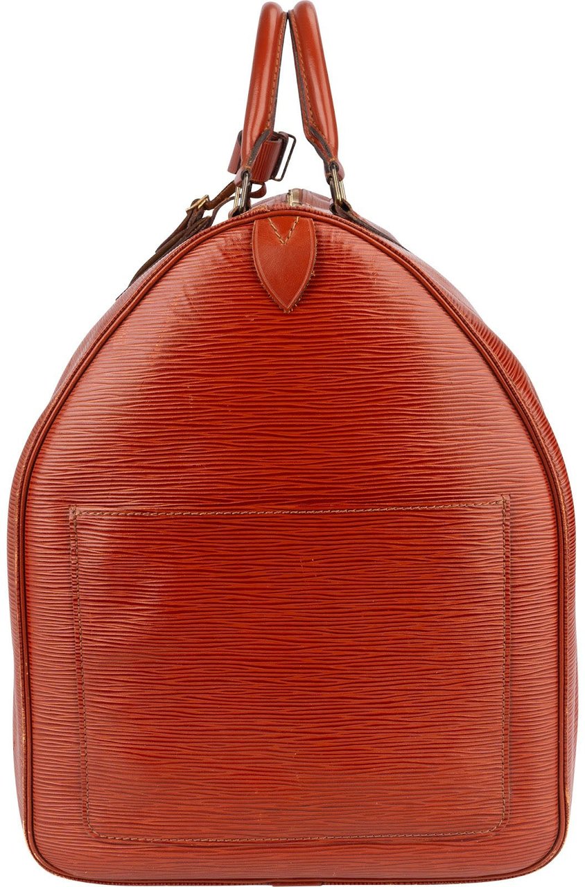 Louis Vuitton Louis Vuitton Cognac Epi Leather Keepall 55 Travel Bag Bruin