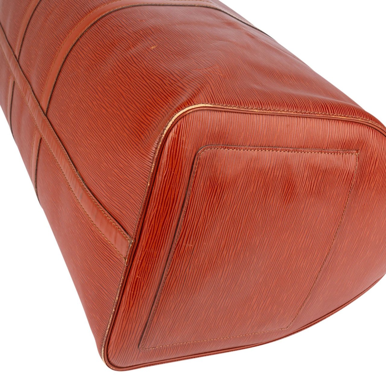 Louis Vuitton Louis Vuitton Cognac Epi Leather Keepall 55 Travel Bag Bruin