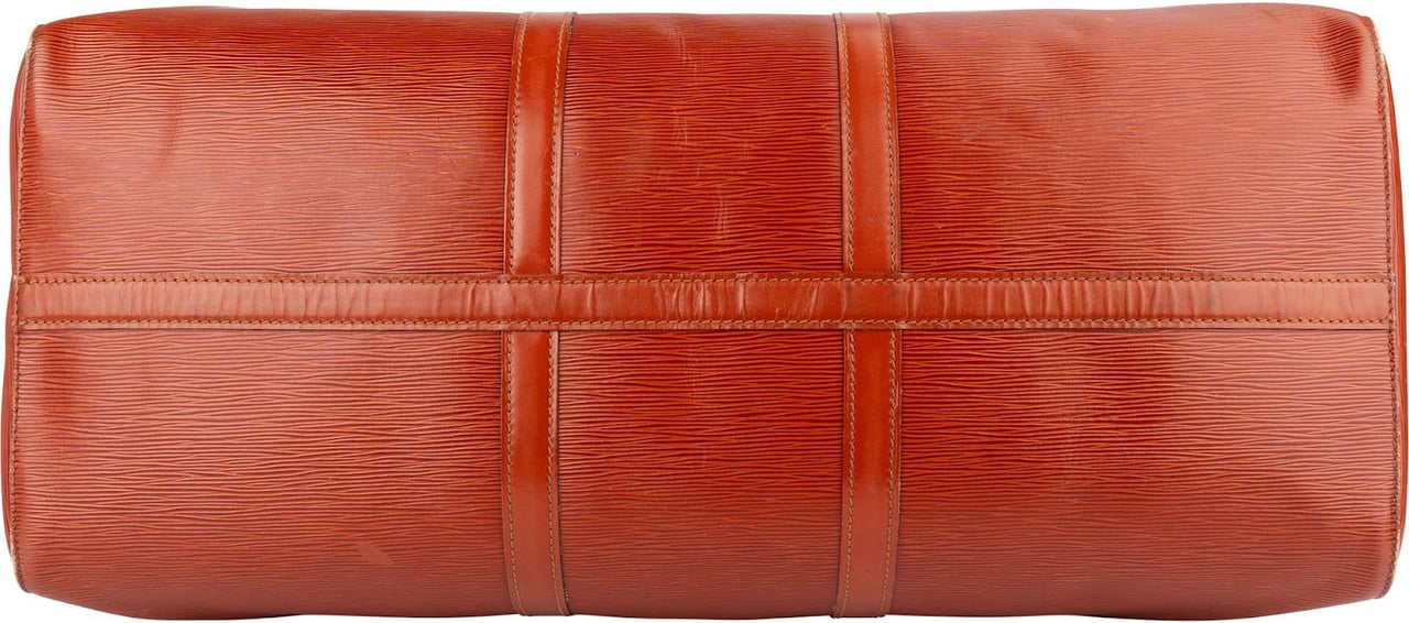 Louis Vuitton Louis Vuitton Cognac Epi Leather Keepall 55 Travel Bag Bruin
