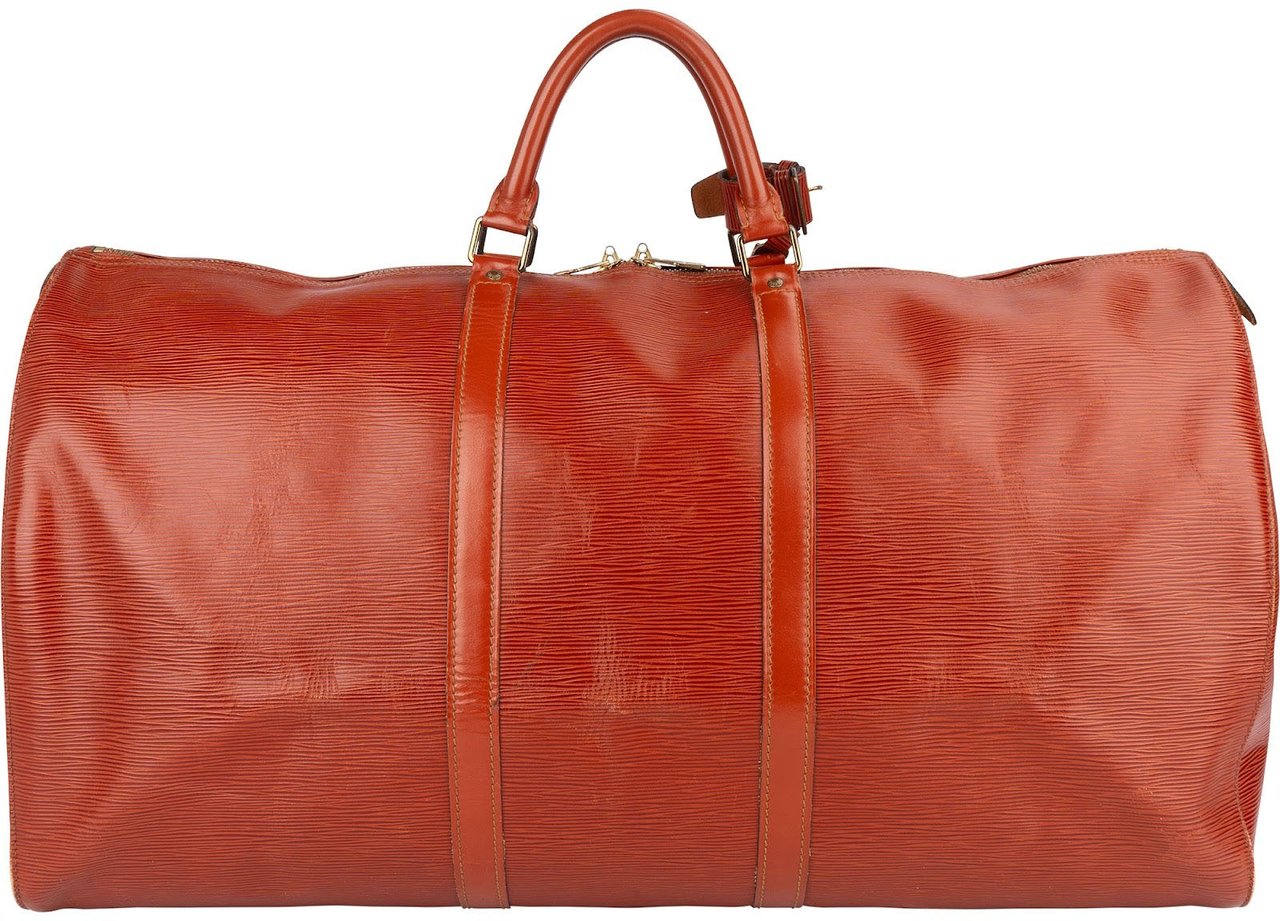 Louis Vuitton Louis Vuitton Cognac Epi Leather Keepall 55 Travel Bag Bruin