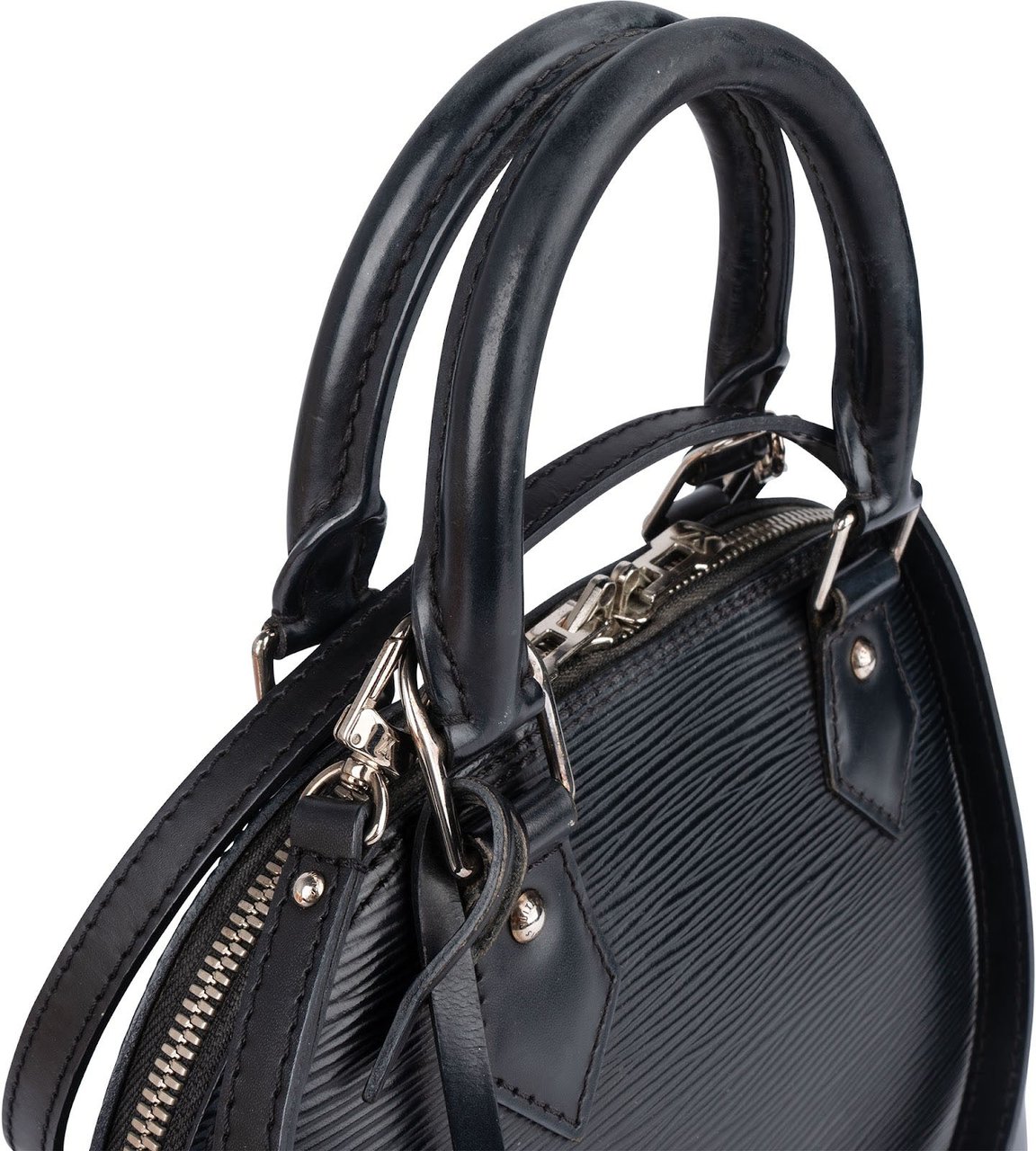 Louis Vuitton Louis Vuitton Noir Epi Leather Alma BB Handbag Zwart