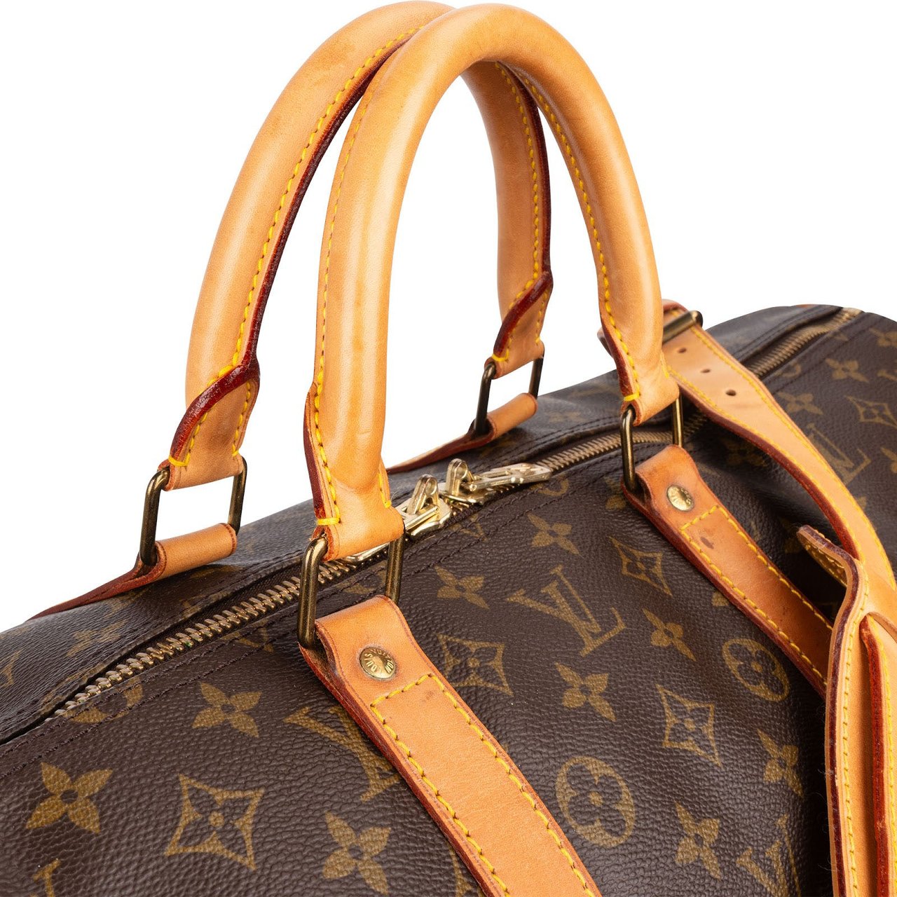 Louis Vuitton Louis Vuitton Monogram Canvas Keepall 55 Bandoulière Travel Bag Bruin