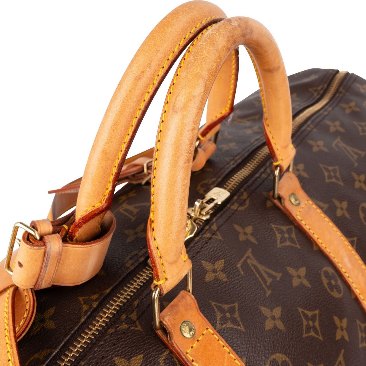 Louis Vuitton Louis Vuitton Monogram Canvas Keepall 55 Bandoulière Travel Bag Bruin