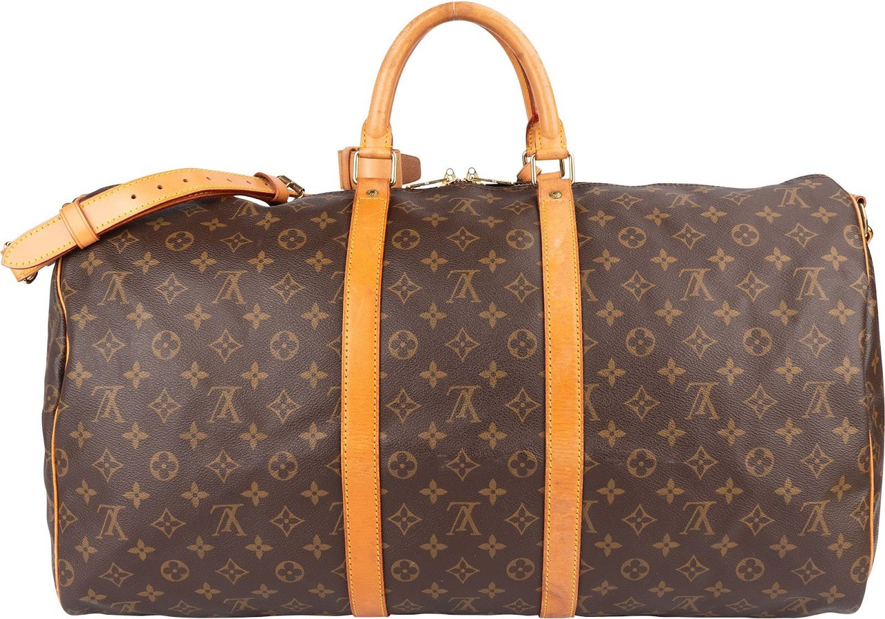Louis Vuitton Louis Vuitton Monogram Canvas Keepall 55 Bandoulière Travel Bag Bruin