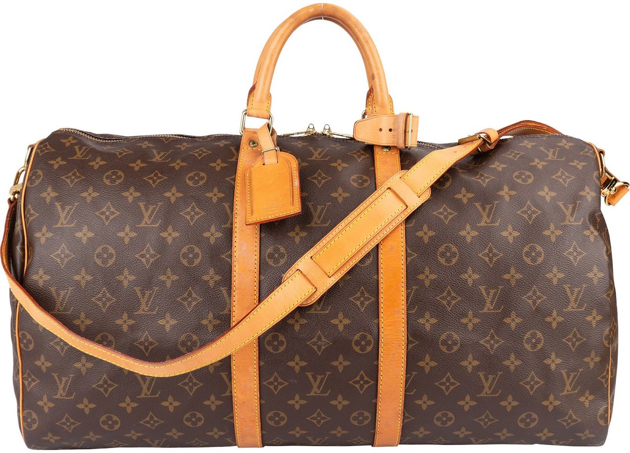 Louis Vuitton Louis Vuitton Monogram Canvas Keepall 55 Bandoulière Travel Bag Bruin