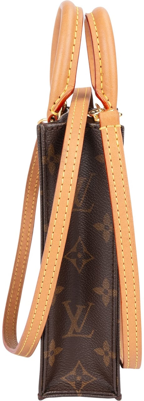 Louis Vuitton Monogram Canvas Petit Sac Plat Handbag Bruin