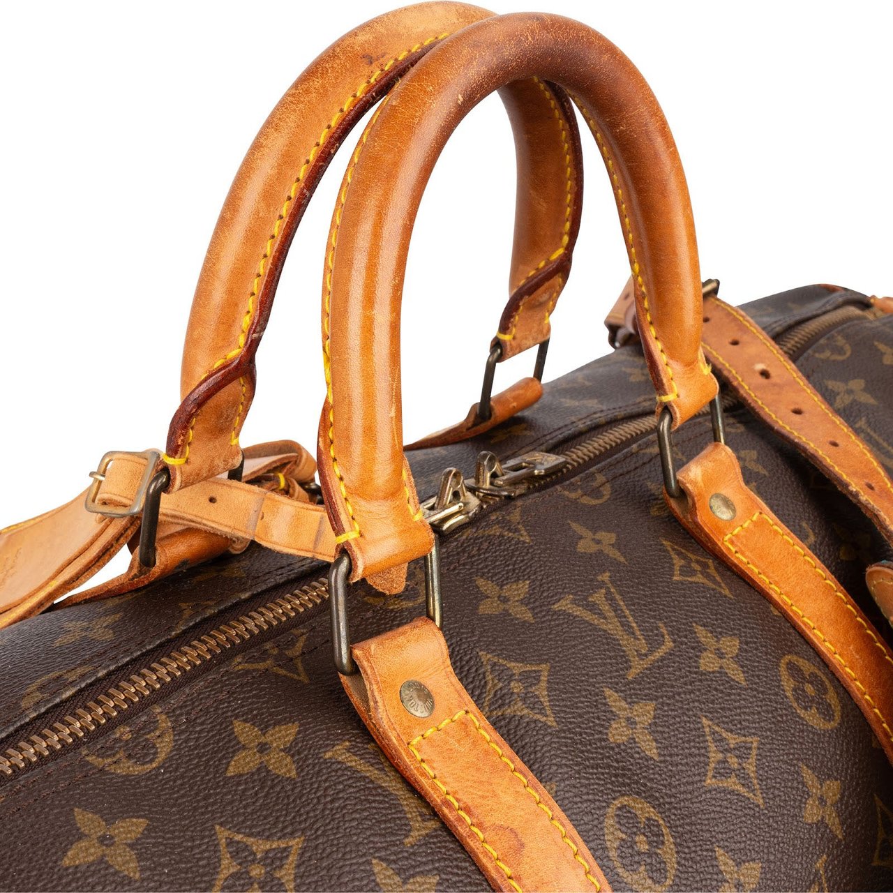 Louis Vuitton Louis Vuitton Monogram Canvas Keepall 55 Bandoulière Travel Bag Bruin