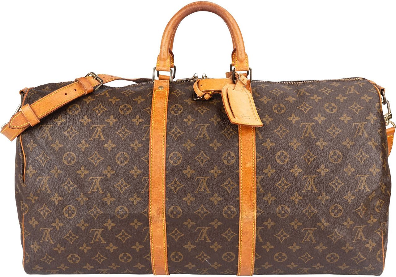 Louis Vuitton Louis Vuitton Monogram Canvas Keepall 55 Bandoulière Travel Bag Bruin