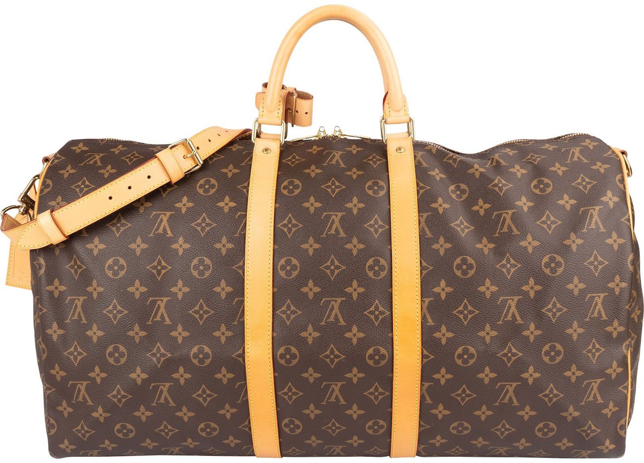 Louis Vuitton Louis Vuitton Monogram Canvas Keepall 55 Bandoulière Travel Bag Bruin