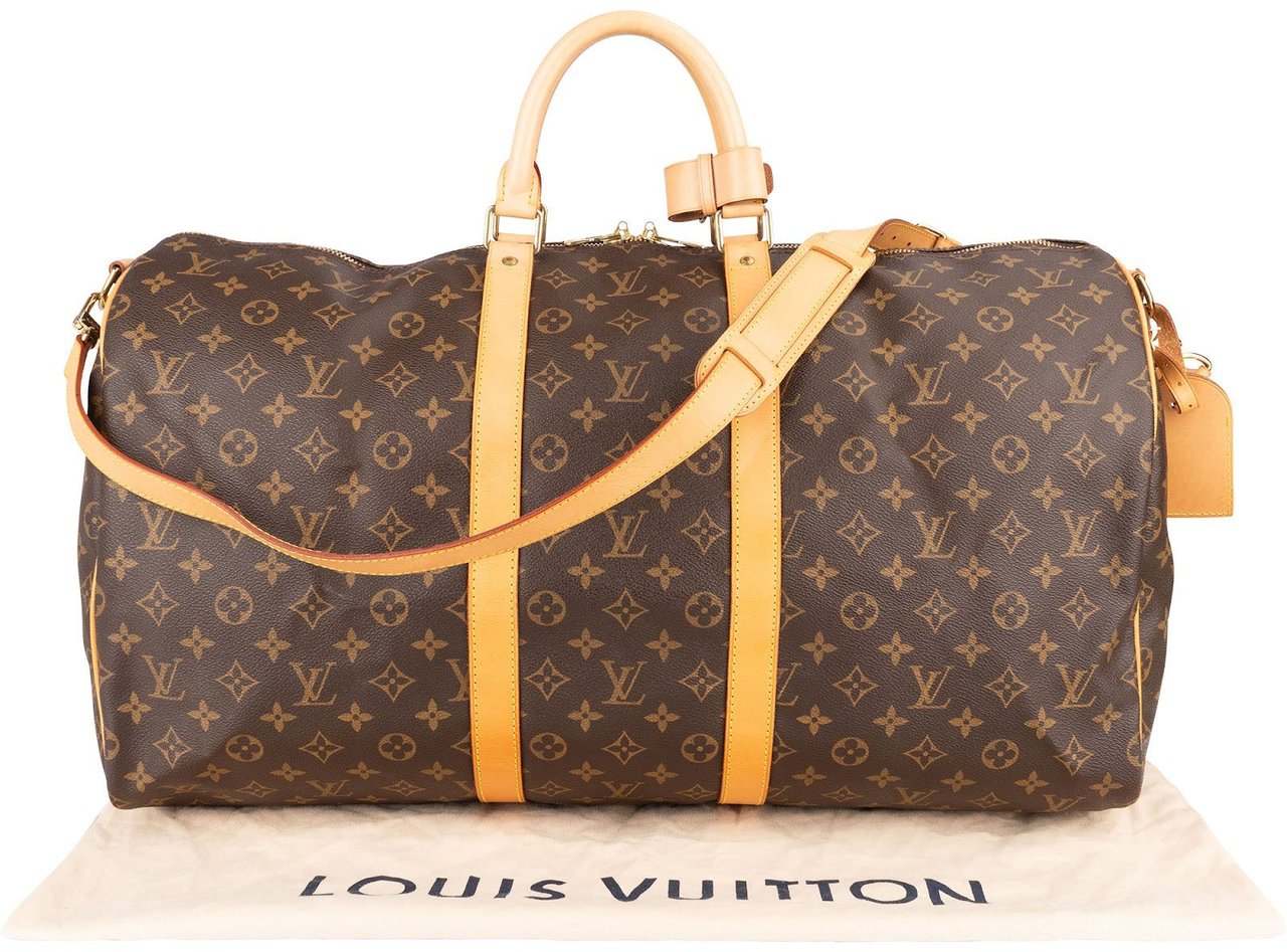Louis Vuitton Louis Vuitton Monogram Canvas Keepall 55 Bandoulière Travel Bag Bruin
