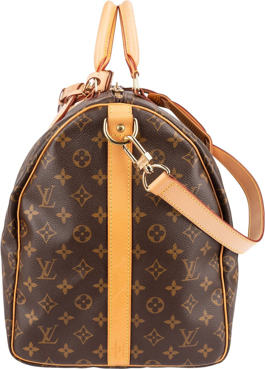 Louis Vuitton Louis Vuitton Monogram Canvas Keepall 55 Bandoulière Travel Bag Bruin