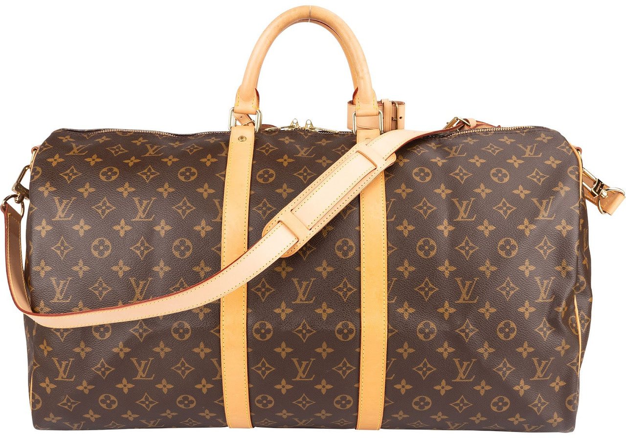 Louis Vuitton Louis Vuitton Monogram Canvas Keepall 55 Bandoulière Travel Bag Bruin