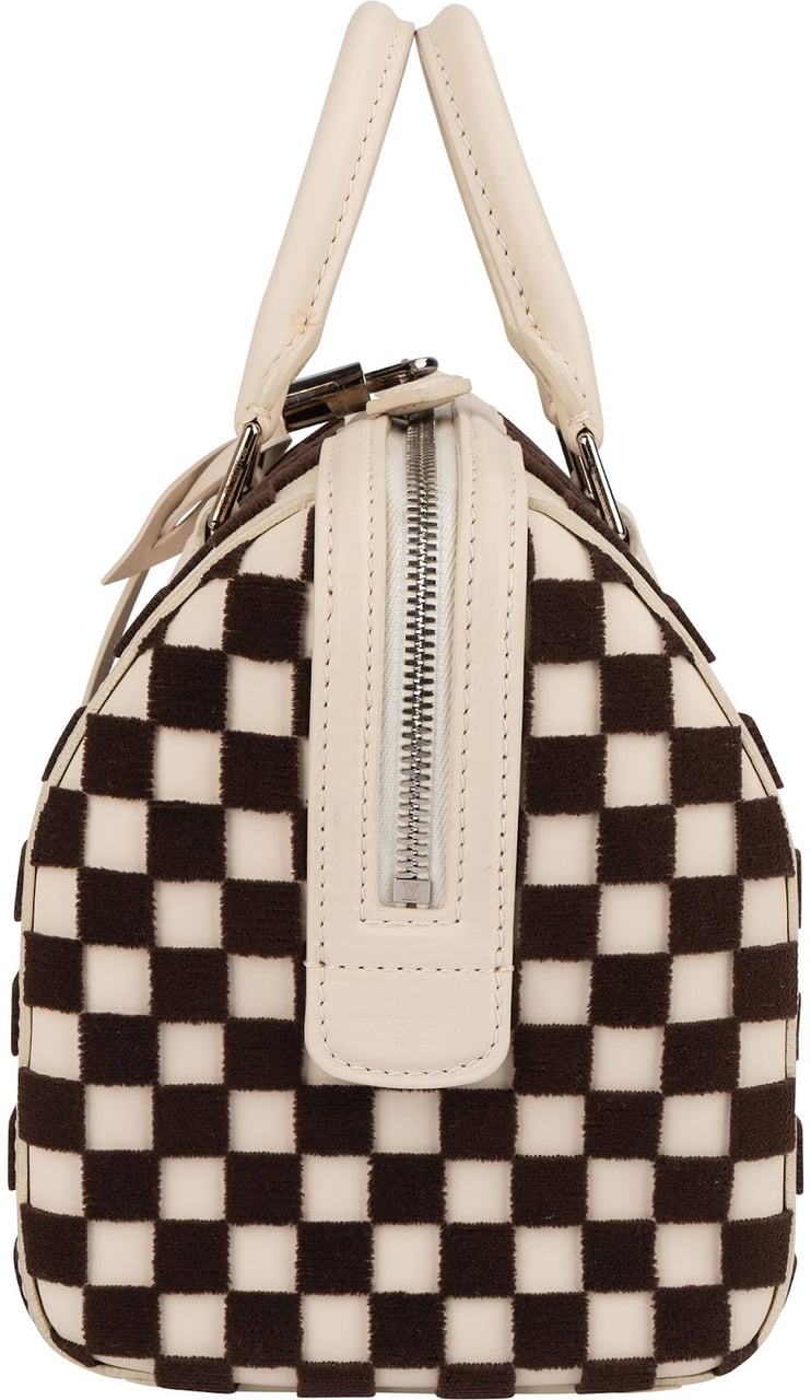 Louis Vuitton Louis Vuitton Monogram Damier Velours Speedy Cube PM Handbag Wit