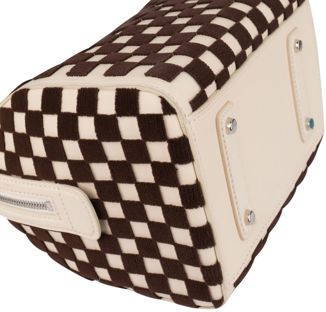 Louis Vuitton Louis Vuitton Monogram Damier Velours Speedy Cube PM Handbag Wit