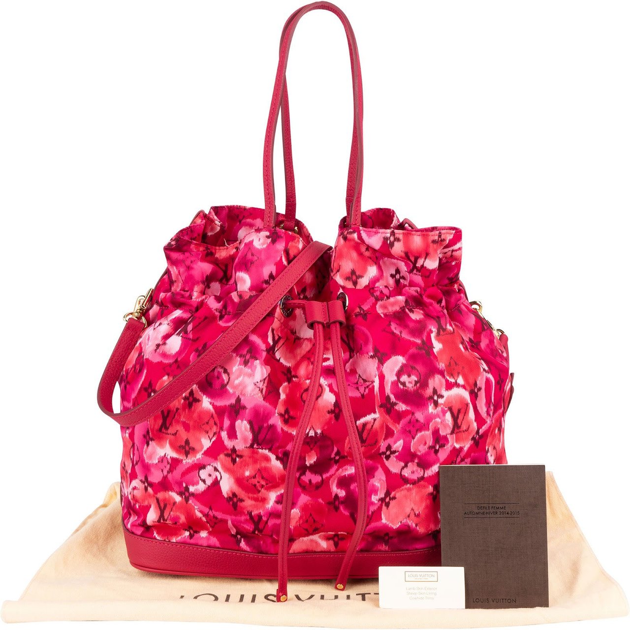 Louis Vuitton Limited Monogram Ikat Flower NoéFull Shoulder Bag Roze