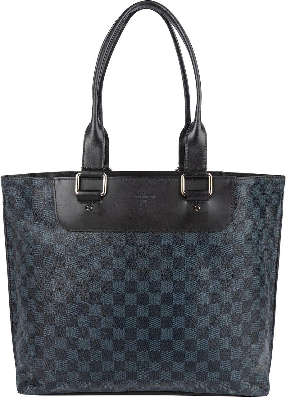 Louis Vuitton Monogram Damier Cobalt Cabas Voyage Shoulder Bag Blauw