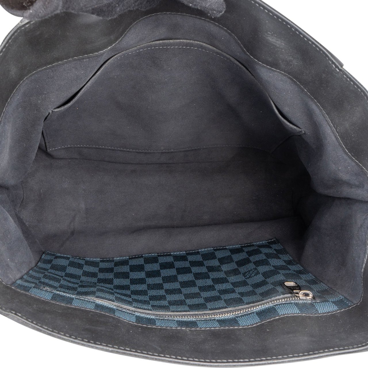 Louis Vuitton Monogram Damier Cobalt Cabas Voyage Shoulder Bag Blauw