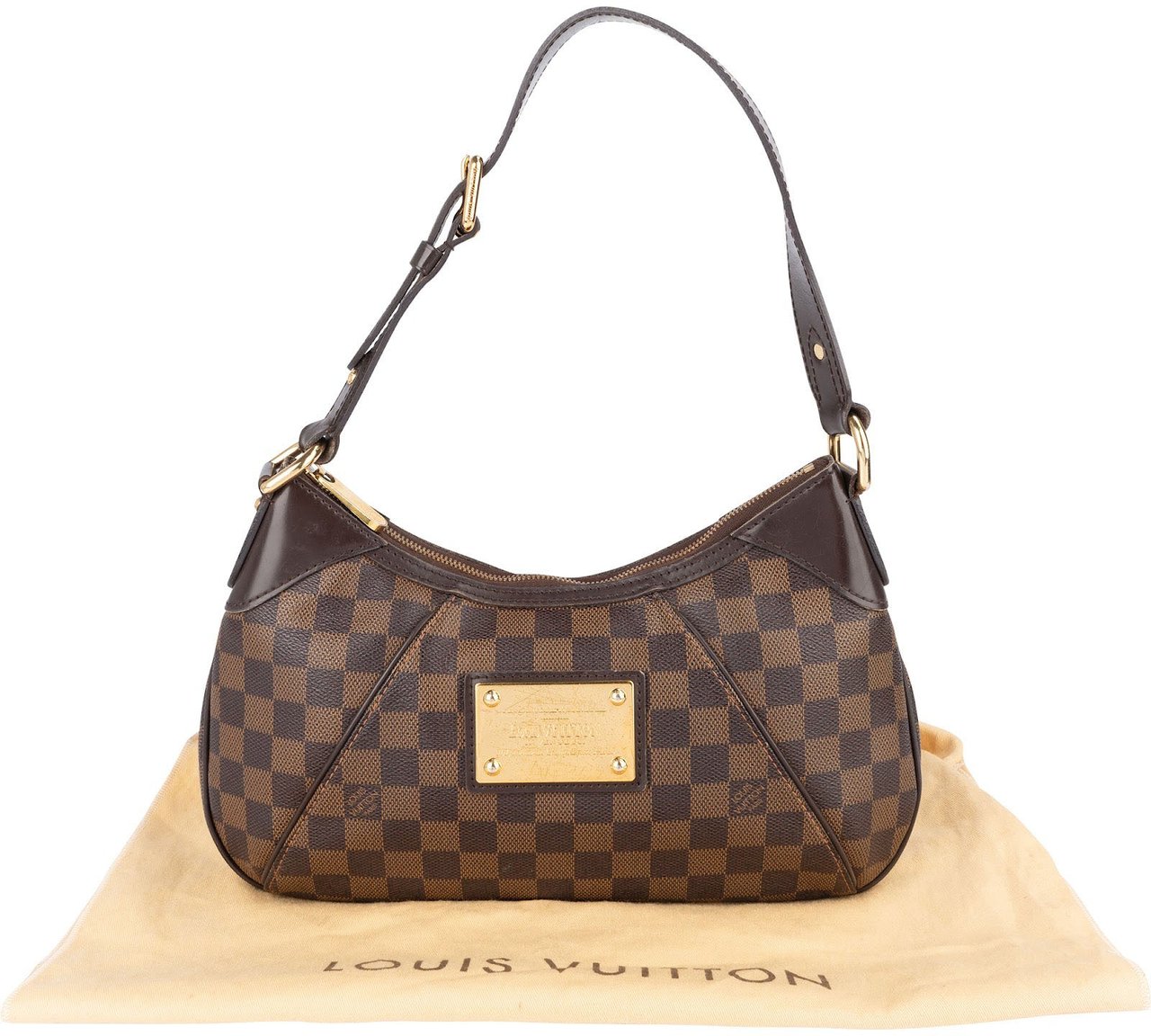 Louis Vuitton Monogram Damier Ebene Thames PM Shoulder Bag Bruin