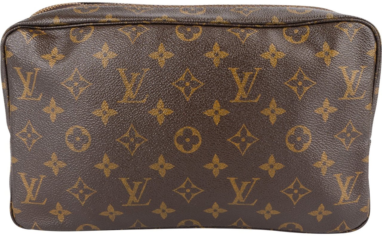 Louis Vuitton Monogram Canvas Trousse Toilette 28 Clutch Bruin